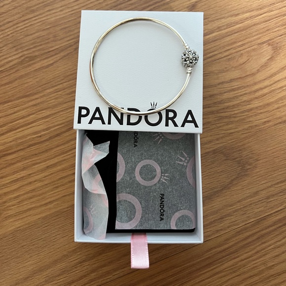 Pandora Jewelry - NWT Pandora Moments Sparkling Snowflake Clasp Bangle